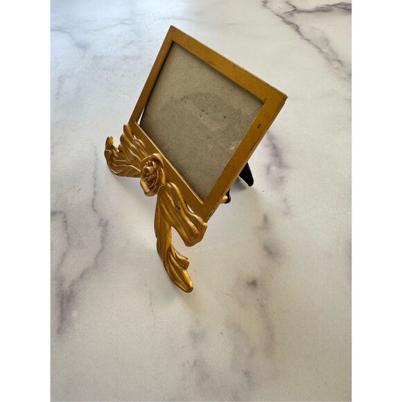 Gold bronze ribbon vintage frame stand alone Victorian art nouveau rose - Picture 4 of 4